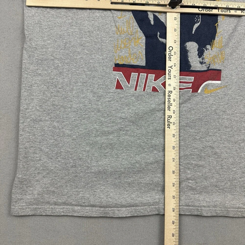 Vintage Nike Shirt Men 2XL Gray Heather Basketball Shot Graphic Short Sleeve 90s